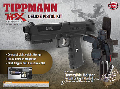 Пистолет Tippmann TiPX Trufeed  Deluxe Pistol Kit - Black